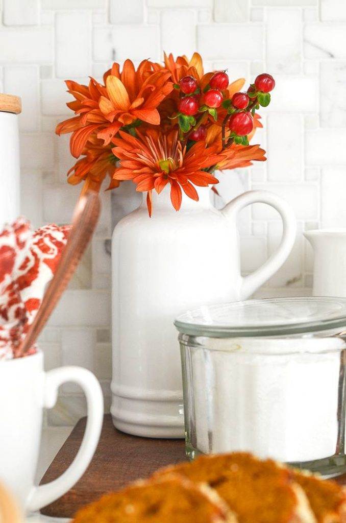 FALL COFFEE BAR ON A KITCHEN COUNTER