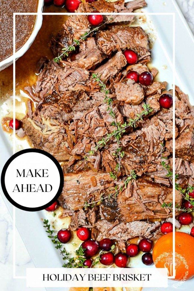HOLIDAY BEEF BRISKET- A scrumptious, slow cooker. make ahead, Christmas main course.