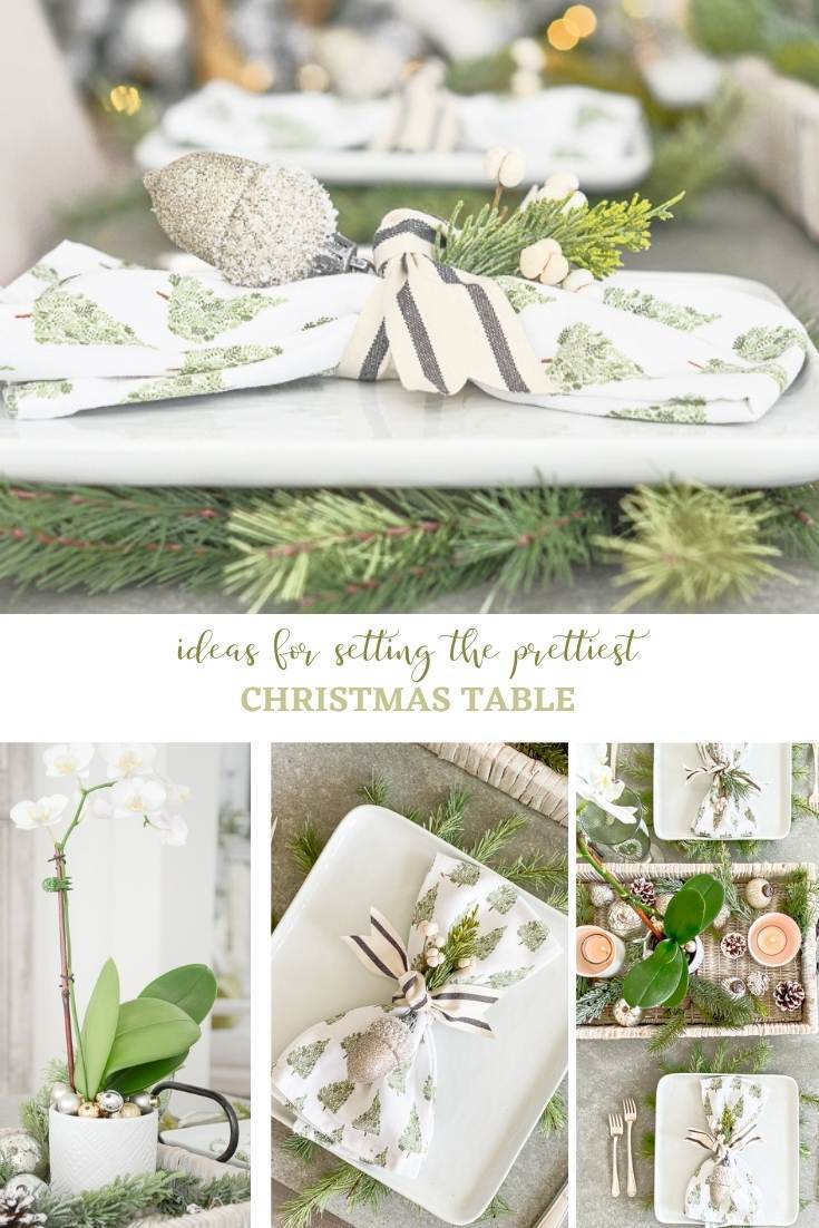 ORCHID AND PINECONE EASY CHRISTMAS TABLE - StoneGable