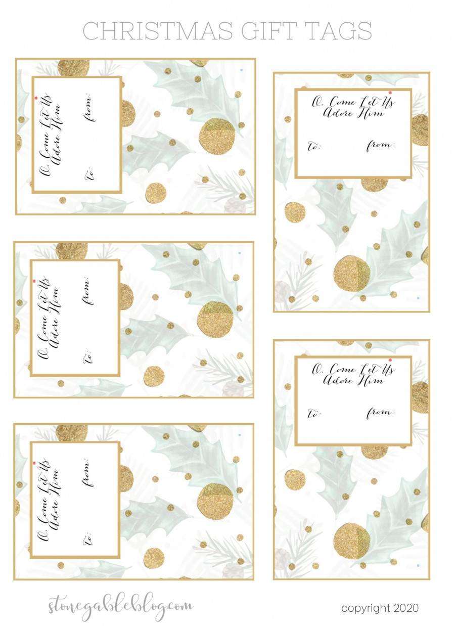 BEAUTIFUL PRINTABLE CHRISTMAS GIFT TAGS - StoneGable