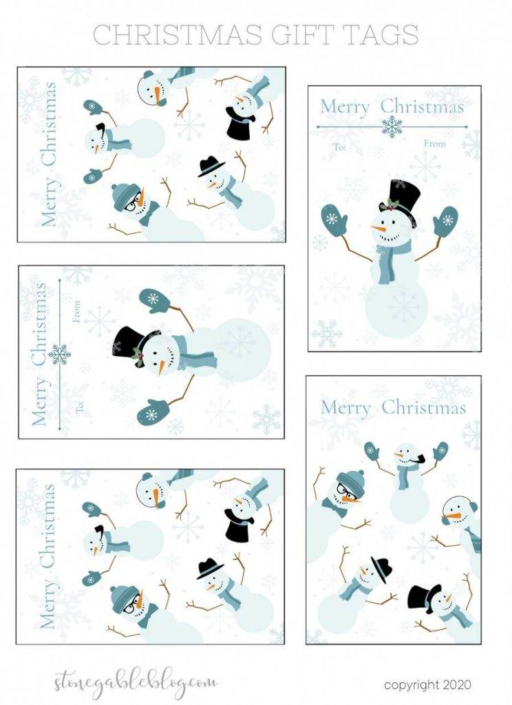 SNOWMAN GIFT TAGS
