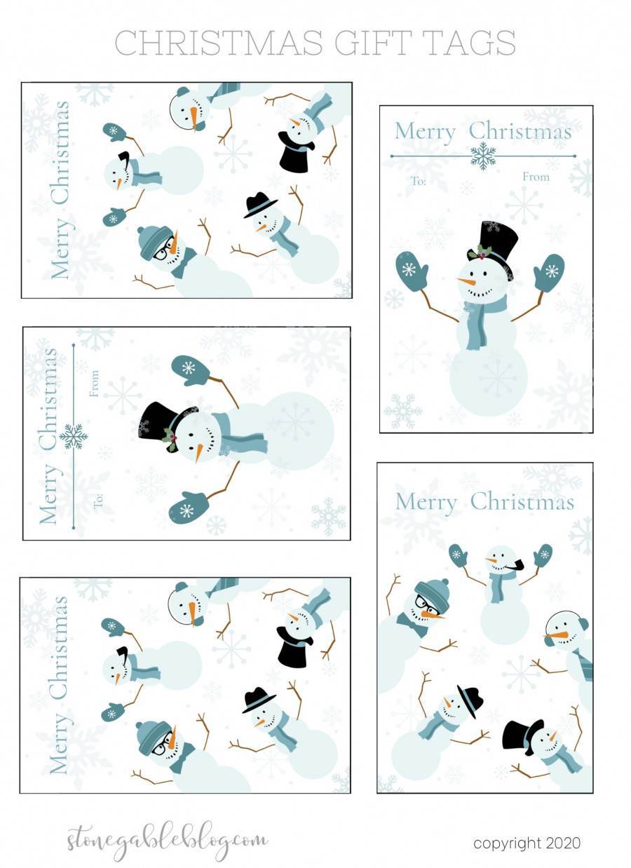 BEAUTIFUL PRINTABLE CHRISTMAS GIFT TAGS - StoneGable