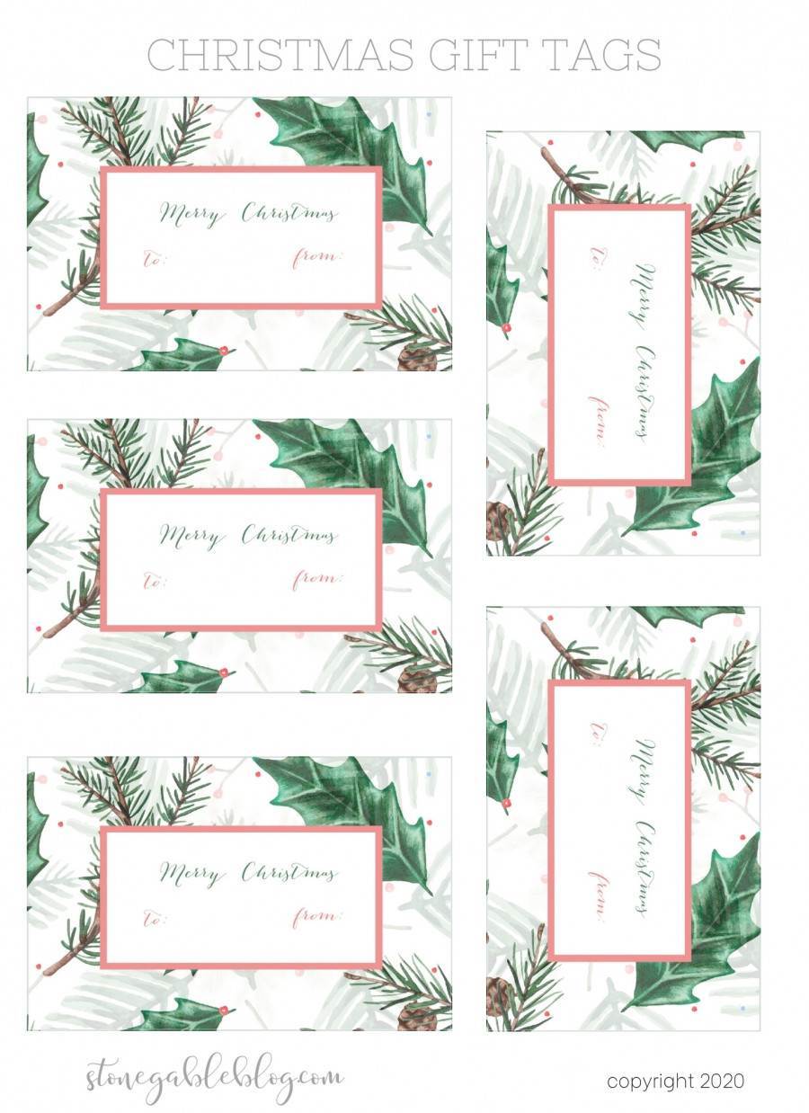 BEAUTIFUL PRINTABLE CHRISTMAS GIFT TAGS - StoneGable