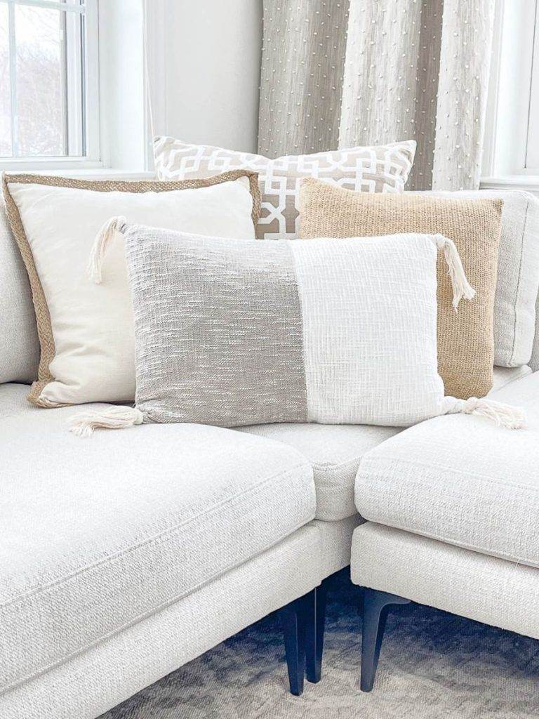 PILLOWS ON A SECTIONAL