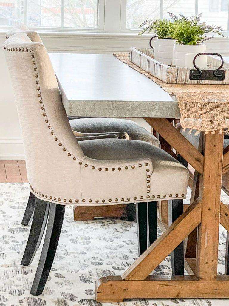 CHAIRS TUCKED INTO A TABLE