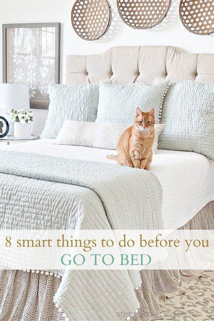 CAT ON A BED
