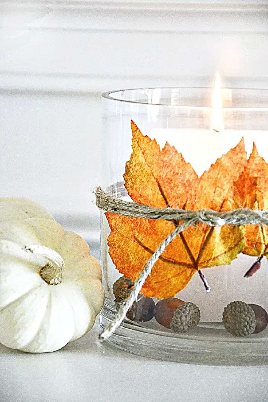 EASY 10 MINUTE FALL CANDLEHOLDER