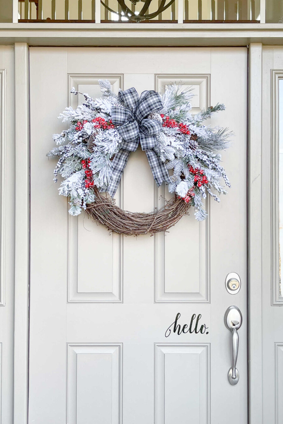 Hand Made Front Door Christmas Wreath; Rustic Barn Christmas Wreath 