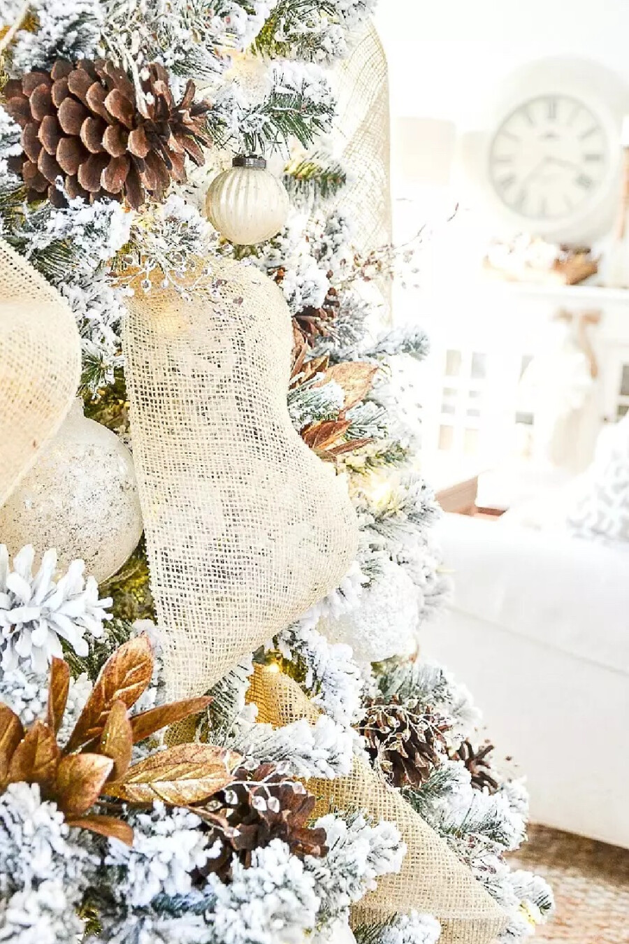 Rustic White Christmas Tree