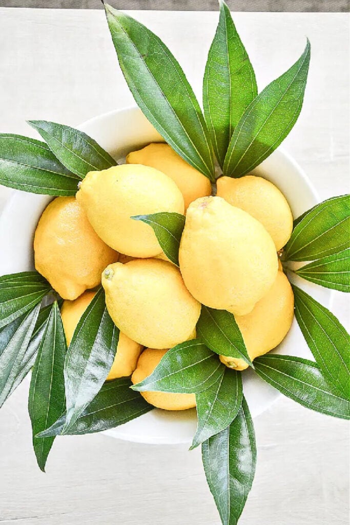 lemons in a bowl- cleaning up messy spaces