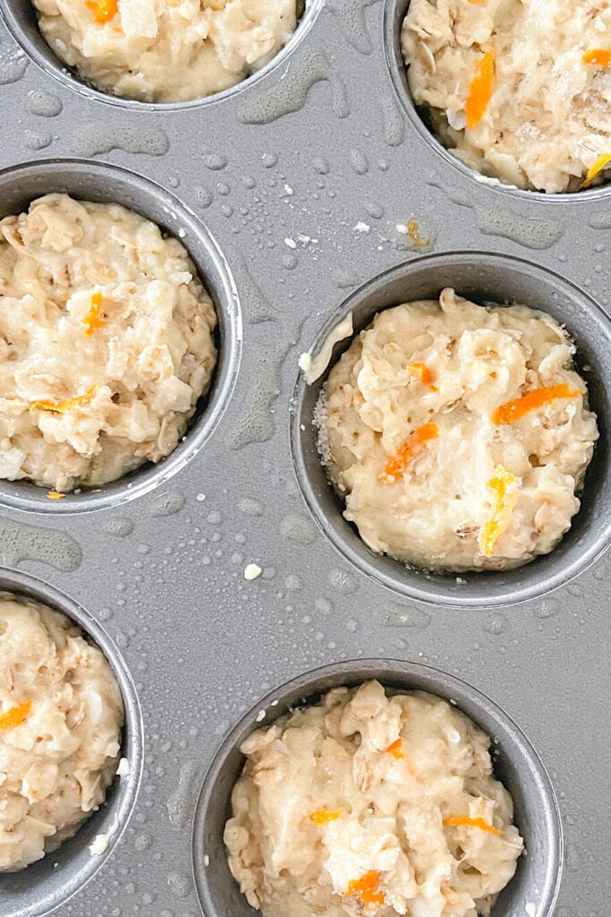 BATTER IN THE MUFFIN TINS
