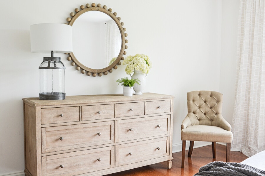 THE EVOLUTION OF A GUEST BEDROOM- DRESSER AND CHAIR