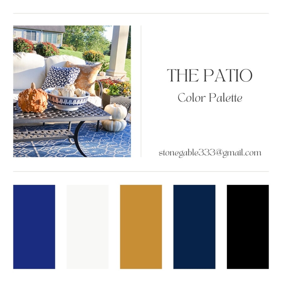 SMALL PATIO DECORATING IDEAS- FALL COLOR PALETTE