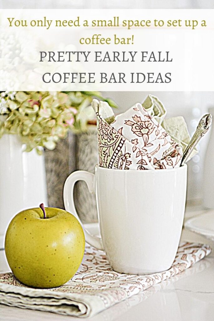 Small Space Coffee Bar Ideas- GRAPHIC FOR PIN