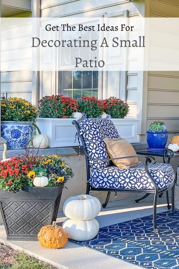 In this post we will chat about small patio decorating ideas like patio function, patio color palettes, furniture for small patios, seasonal accent decor. Get lots of ideas for decorating your small patio.