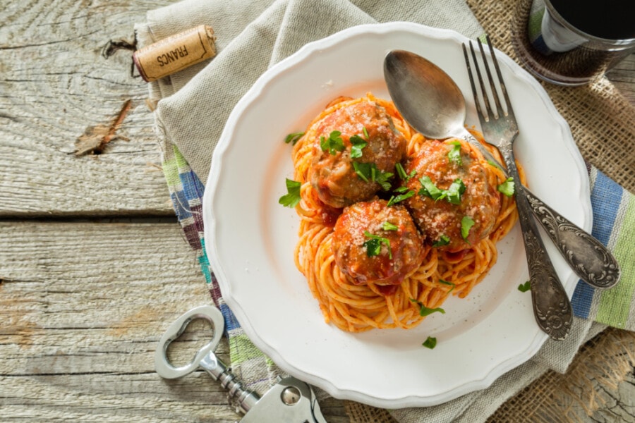 On The Menu Week Of October 17th- spaghetti and meatballs