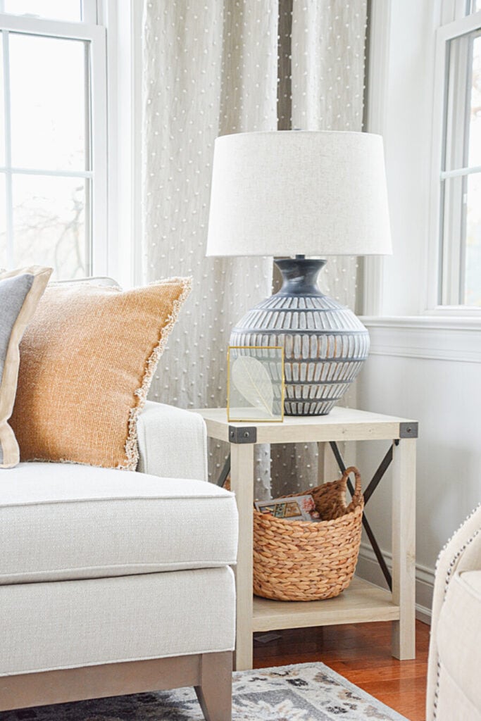SMALL SPACES- END TABLE AND LAMP