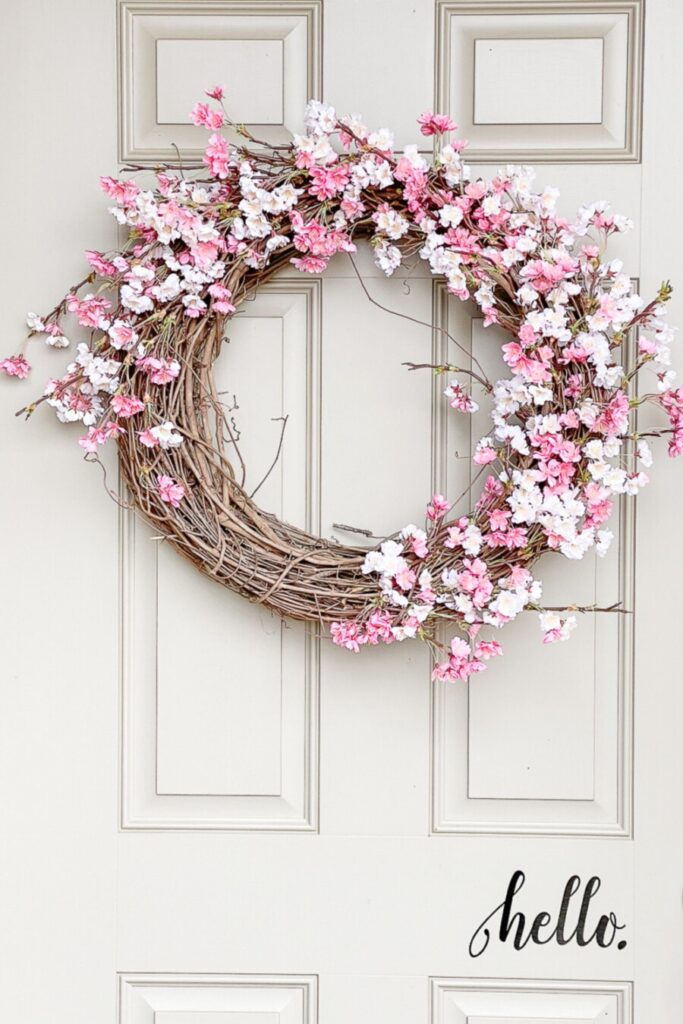 BEST HOME DECOR DIYs - cherry blossom wreath