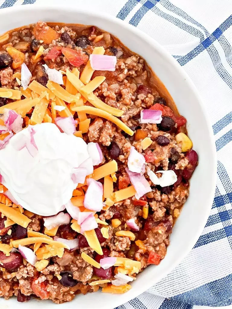 one pot meal- bowl of chili