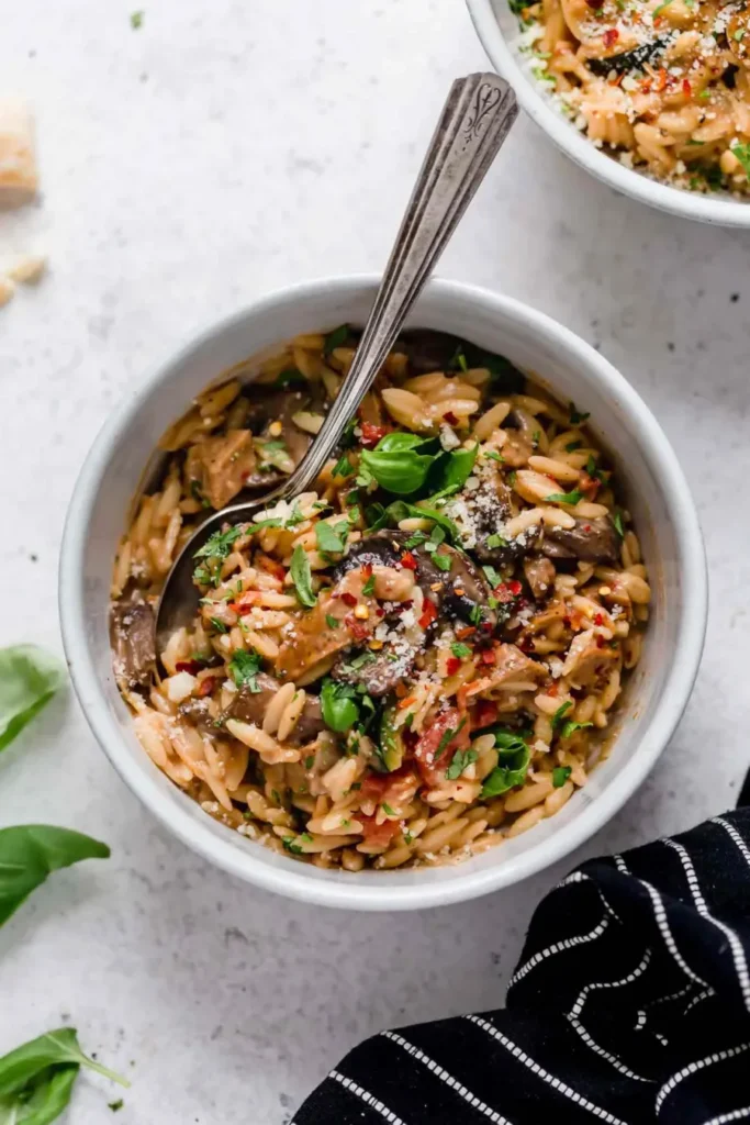 orzo dish in a bowl