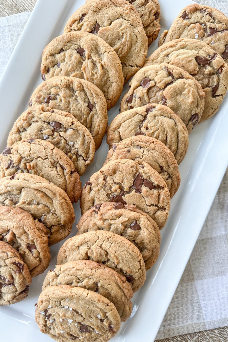Barely Baked Chocolate Chip Cookies With Sea Salt