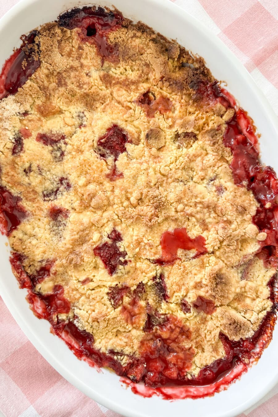 Easy Strawberry Cobbler From A Box Mix