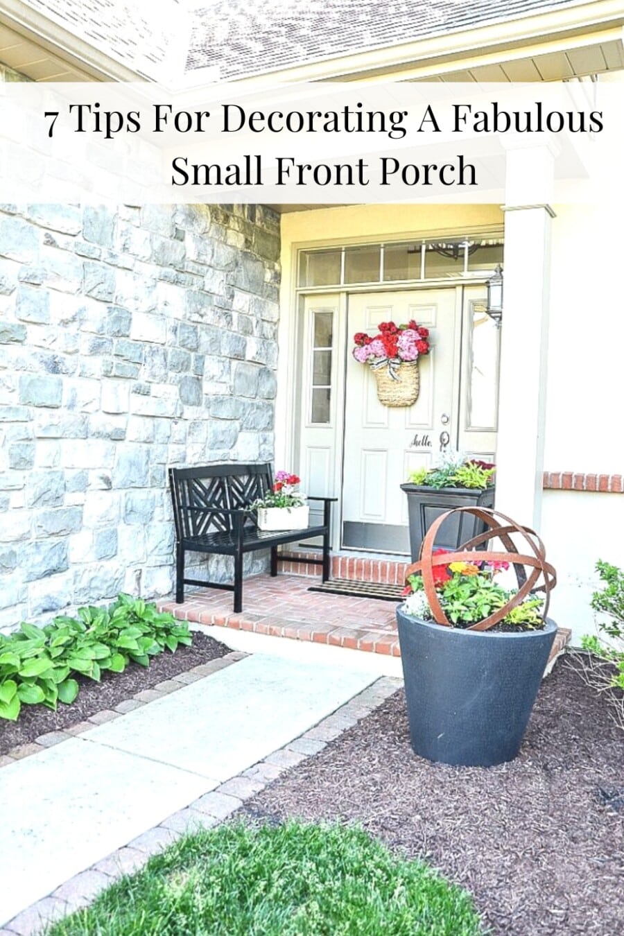 7 Easy Small Front Porch Decorating Ideas - StoneGable