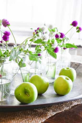 arrangement with apples