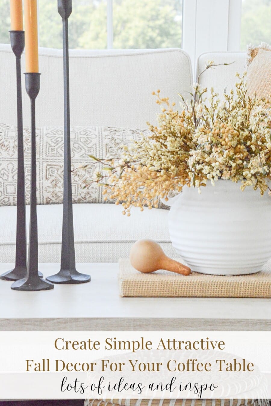 Fall Coffee Table Decor Ideas Using 8 Items StoneGable