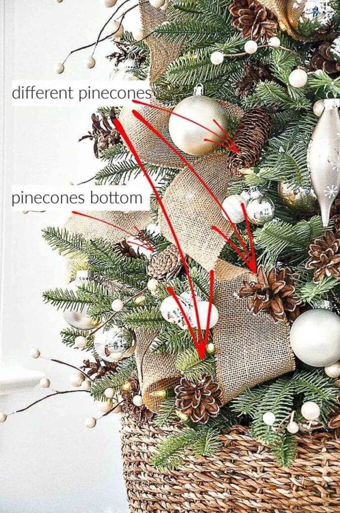 DECORATING WITH PINECONES- tree with directions
