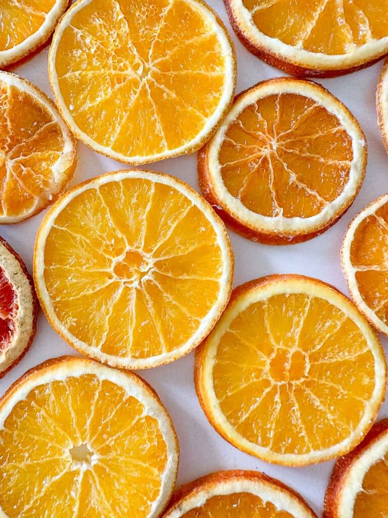 DRIED ORANGES- different types of oranges, top shot