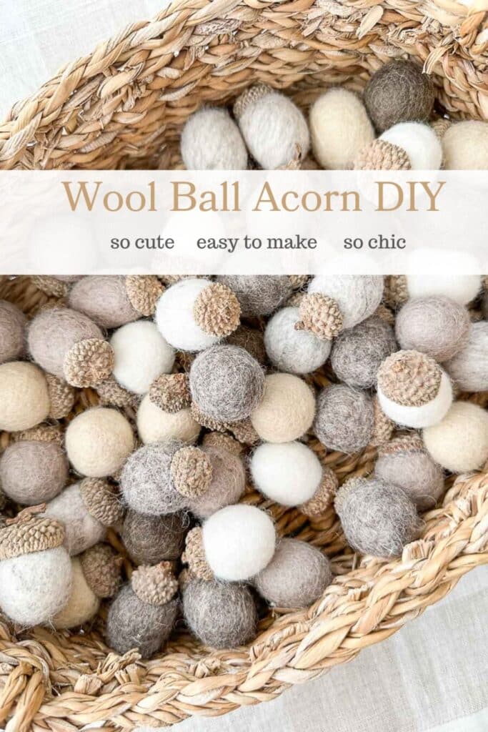 pin for wool ball acorns
