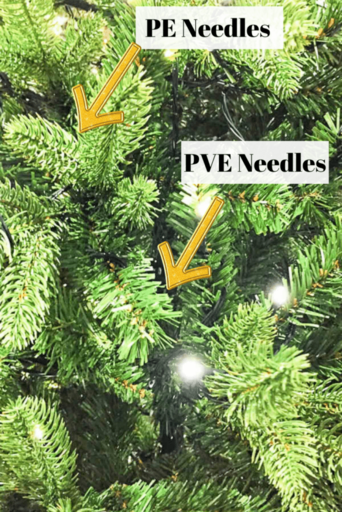 ARTIFICIAL CHRISTMAS TREES- PE  and PVE Christmas ttree by a white chair