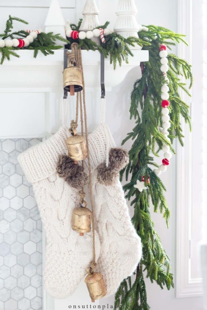 stocking on a mantel