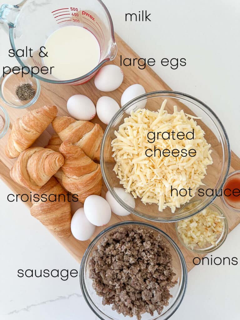 ingredients on a bread board