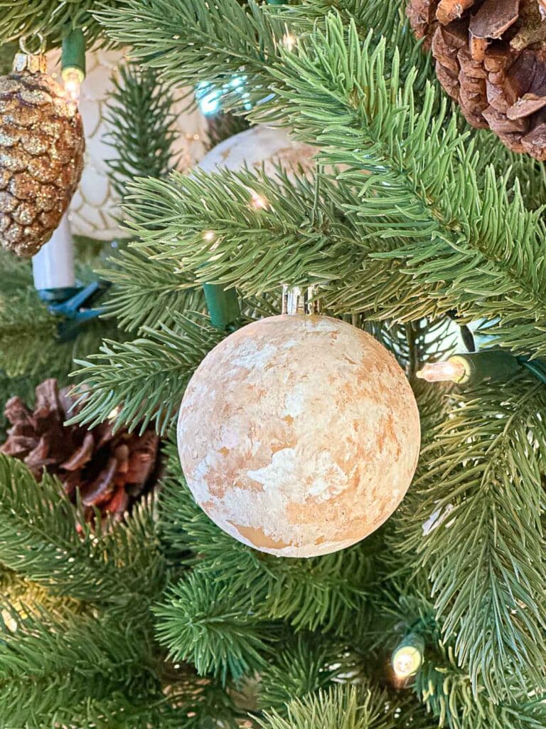 Ornament in the tree.