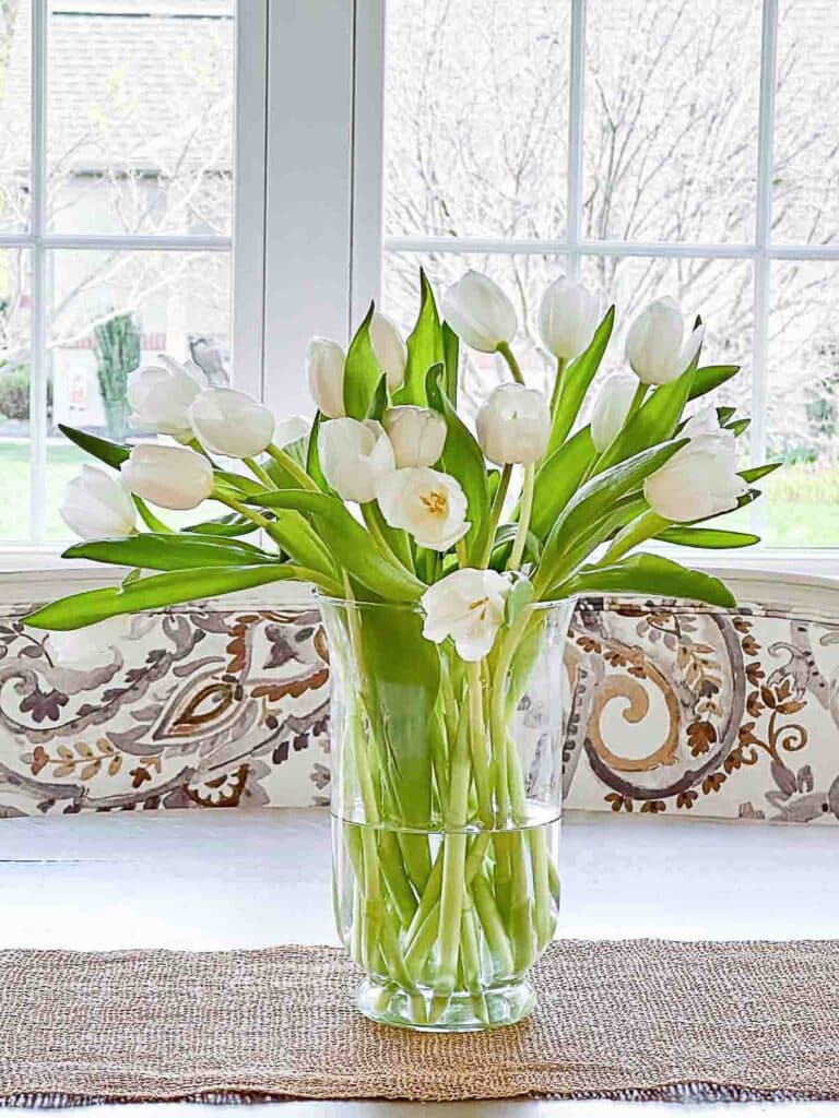 TULIPS: tulips in a ludington tulip vase