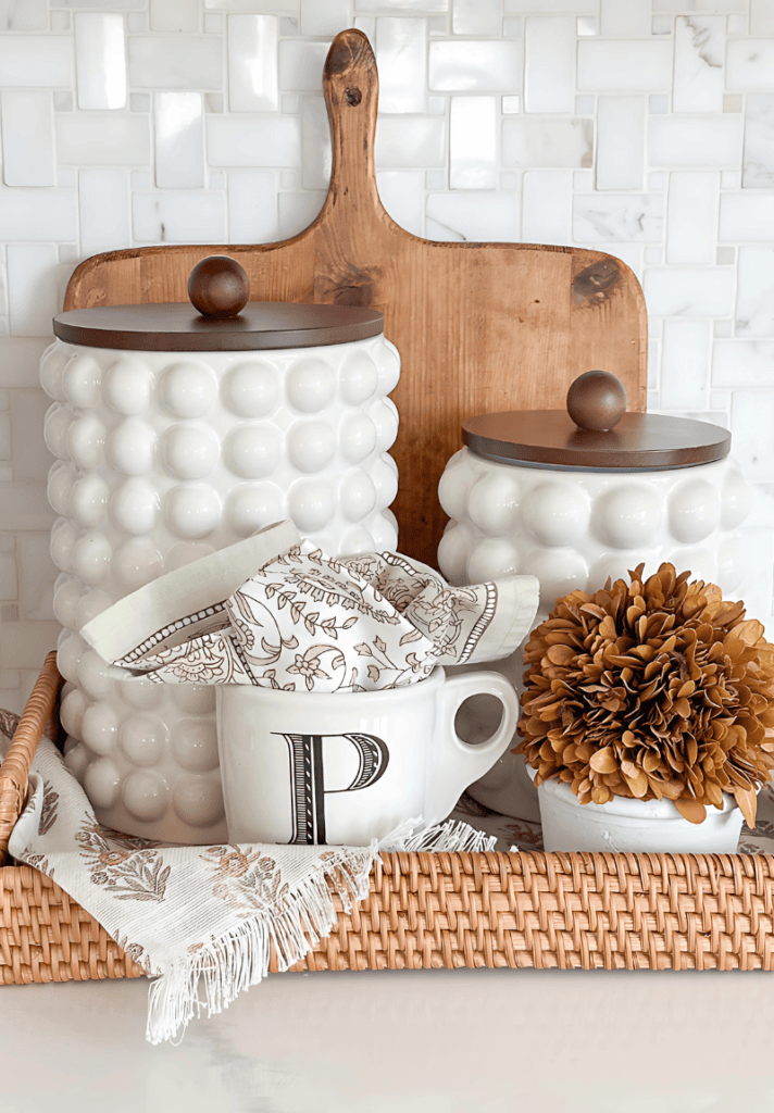 close up of coffee station